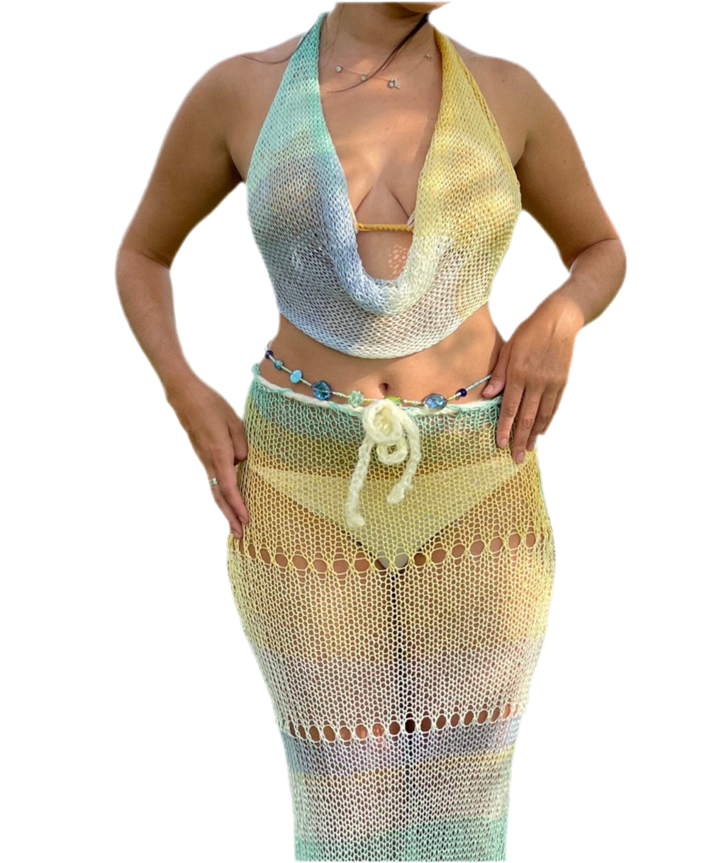 Ocean Serenade Halter Top(XS-XL)