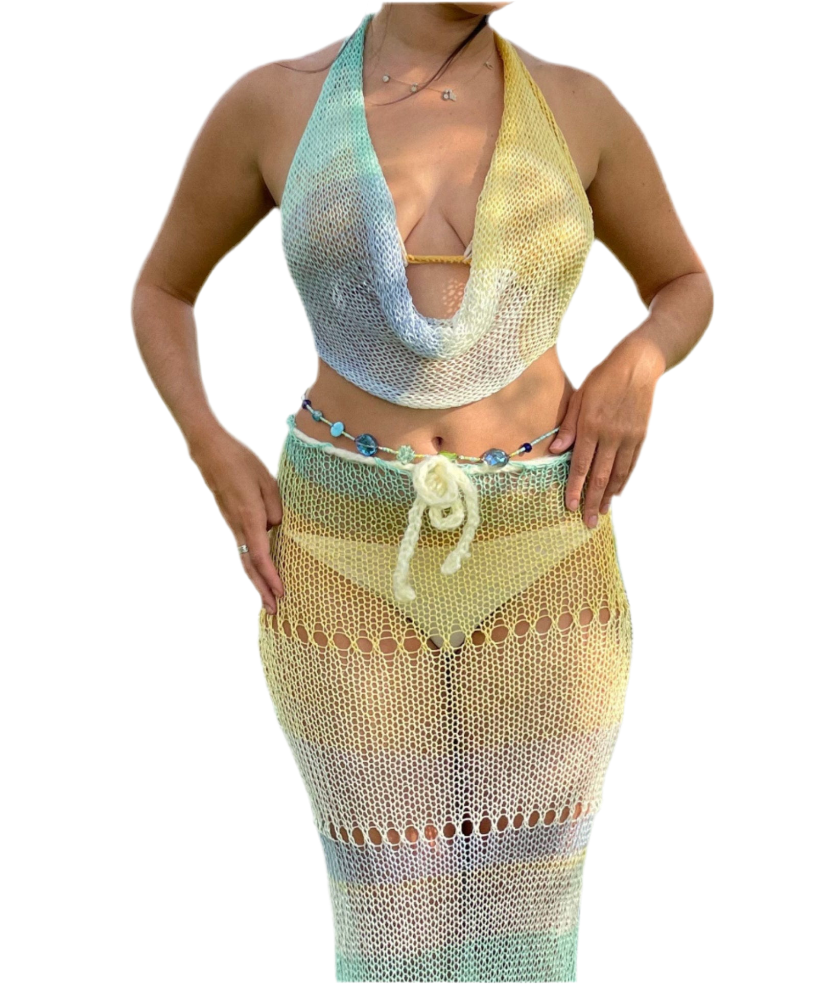 Ocean Serenade Halter Top(XS-XL)