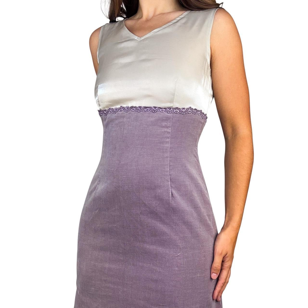 Japanese Vintage Velvet Midi Dress (M)