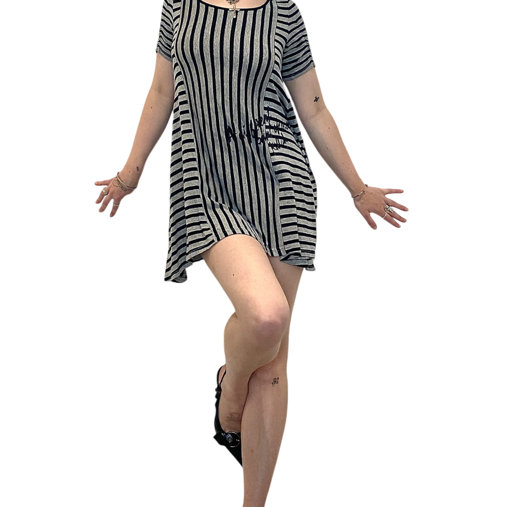 Vintage Killah Miss Sixty Striped Mini Dress (M)