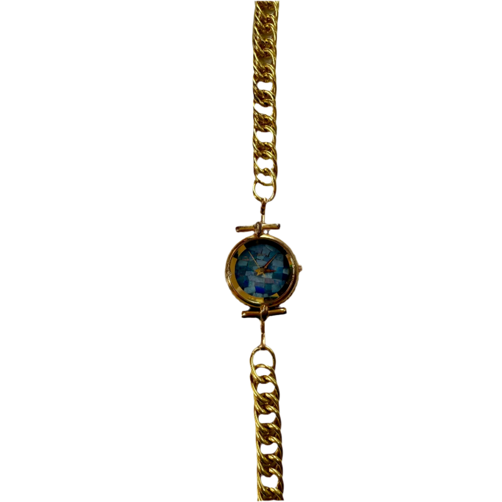 Aquamarine Gold Watch Choker