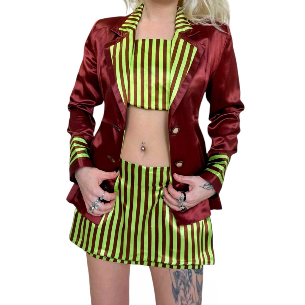 90s Striped Suit Set (XS)