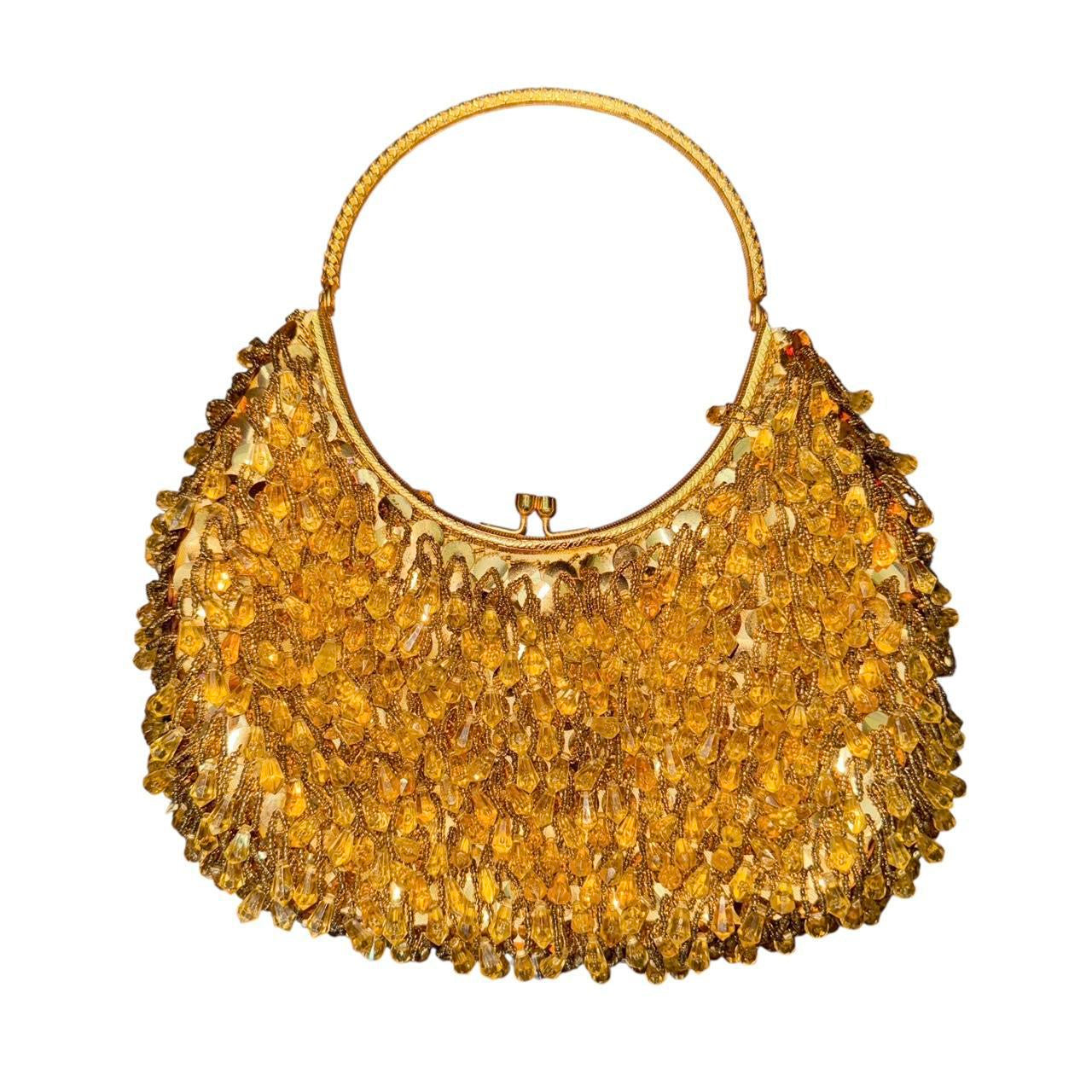 Vintage Gold Beaded Bag
