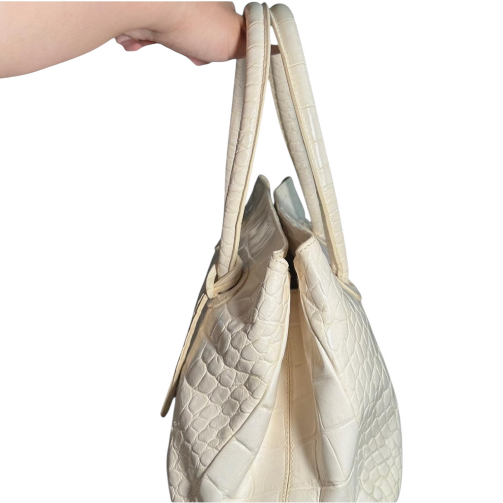 Vintage Italian Leather Furla Top Handle Bag