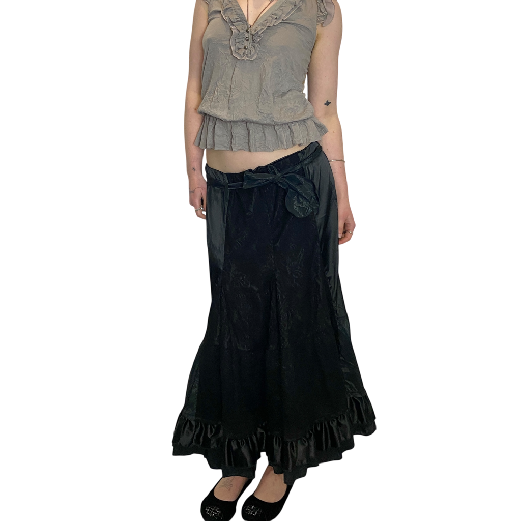 Vintage Gothic Milkmaid Maxi Skirt (M)
