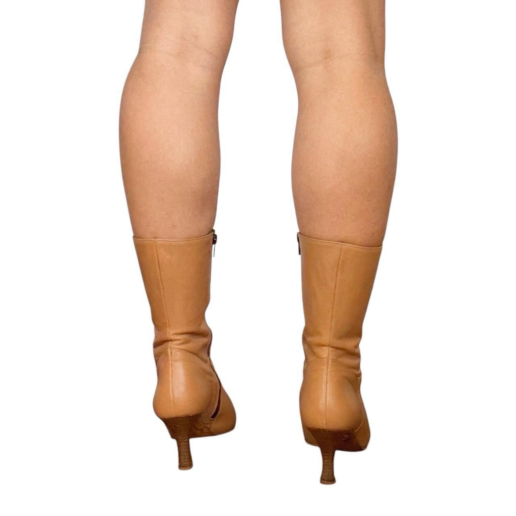 Y2K Italian Leather Stiletto Boots (8)