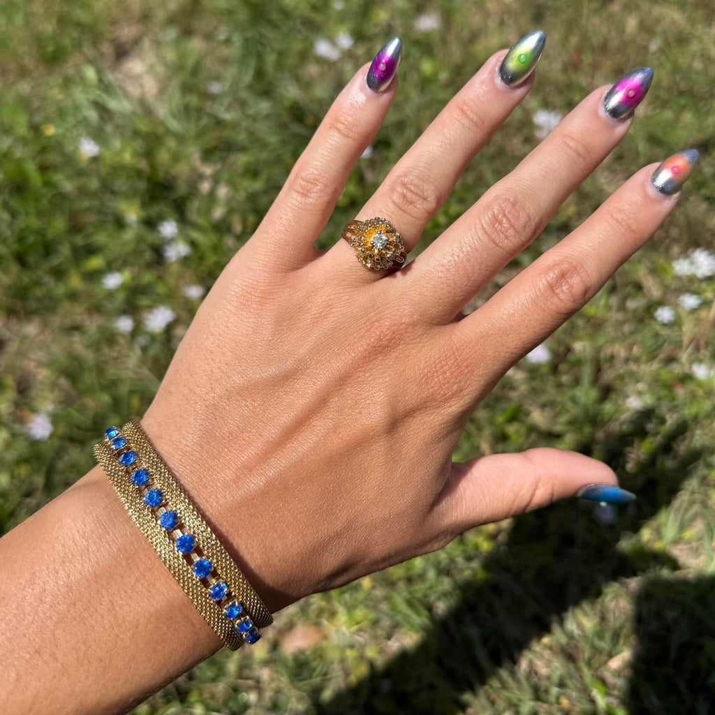 1960s Gold Metal Mesh Bracelet