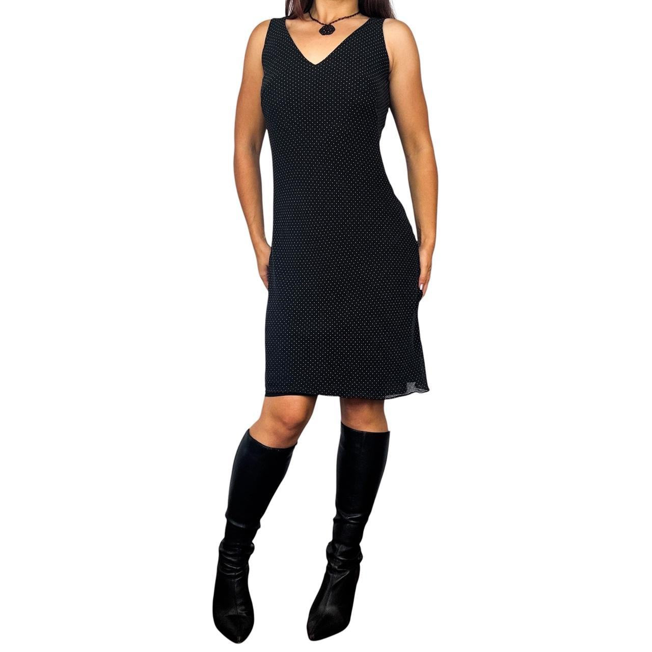 Silk Polka Dot Mini Dress (XS)