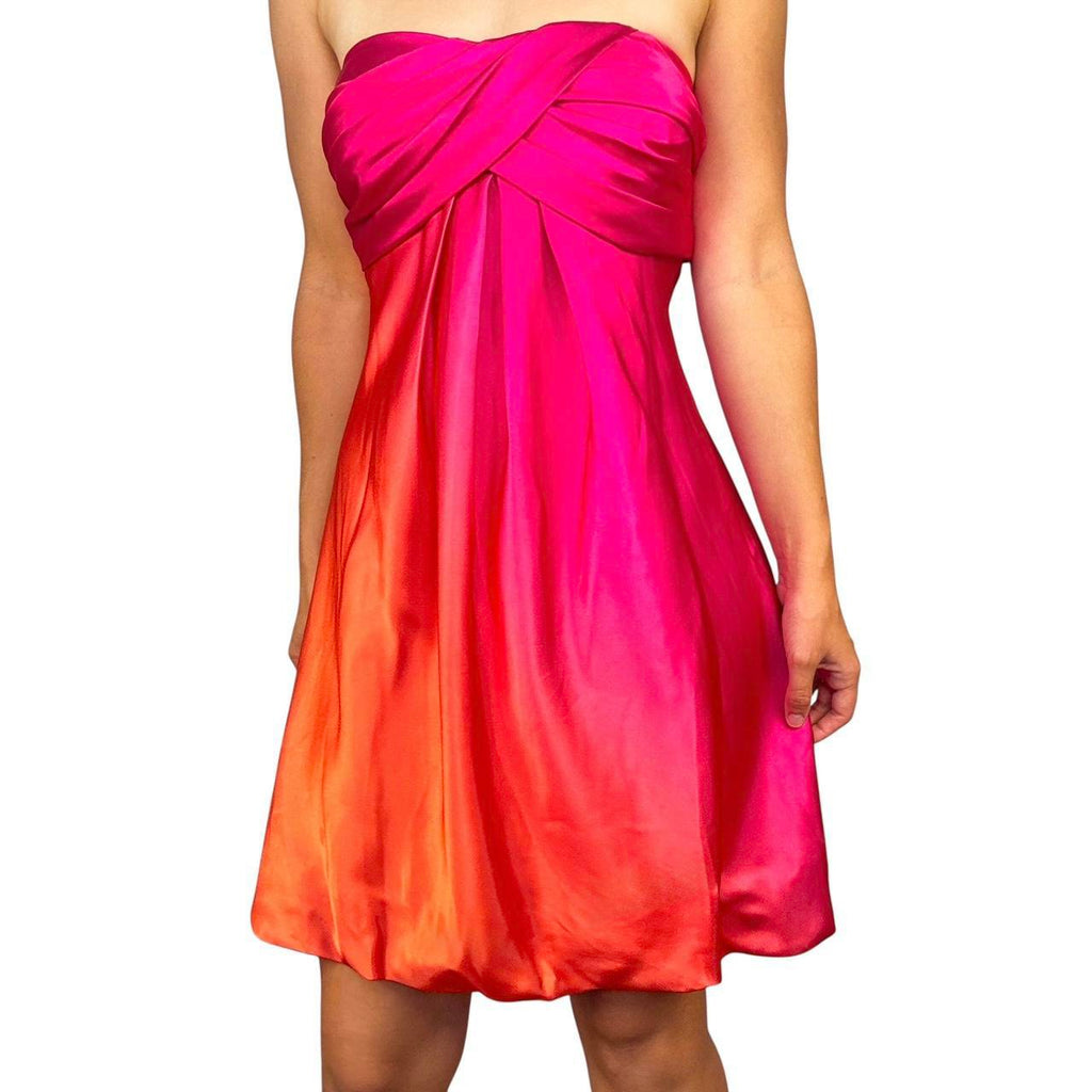 Y2K Satin Sunset Bubble Dress (L)