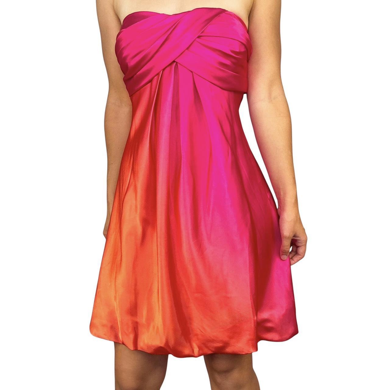Y2K Satin Sunset Bubble Dress (L)