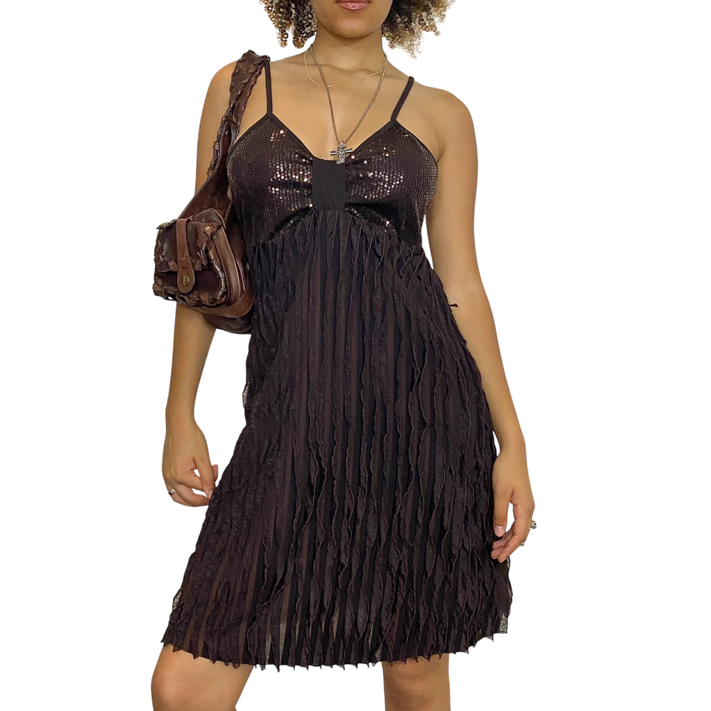 Late 2000s Boho Strappy Dress (M)