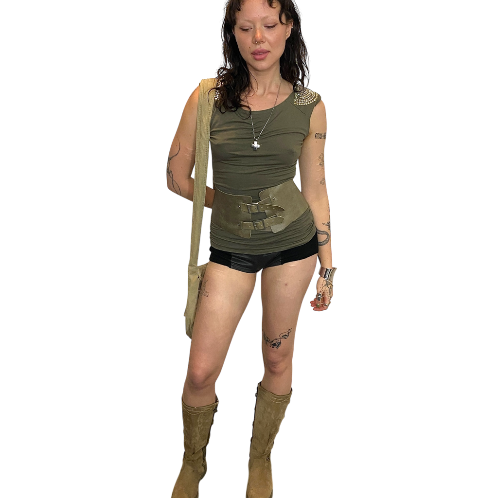 Vintage 2010s Khaki Vest (XS/S)