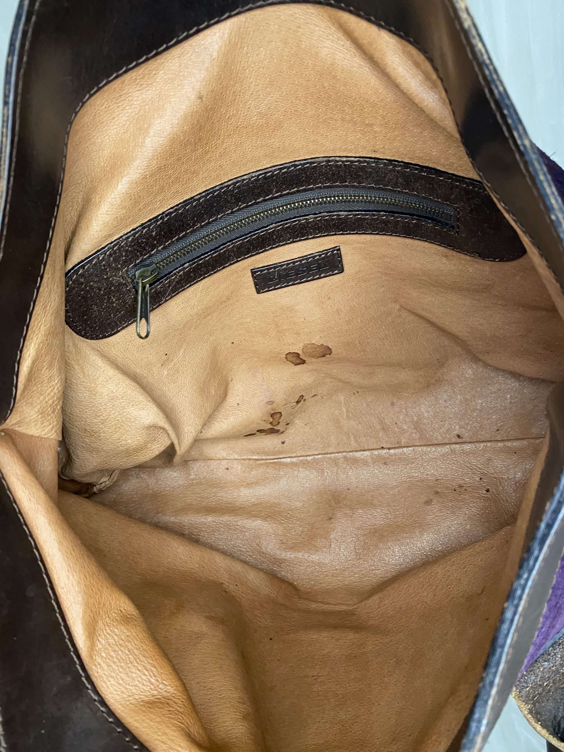 Vintage Diesel Suede Purple Bag