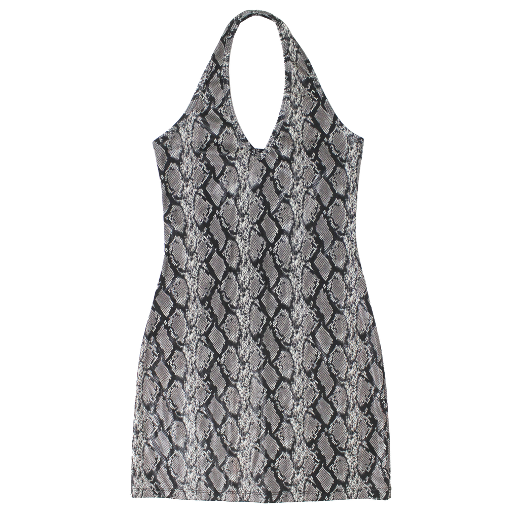 90s Snakeskin Halter Dress (S)