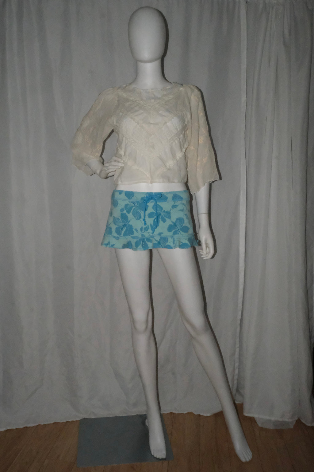 Aqua Tropical Micro Mini Skirt (S)