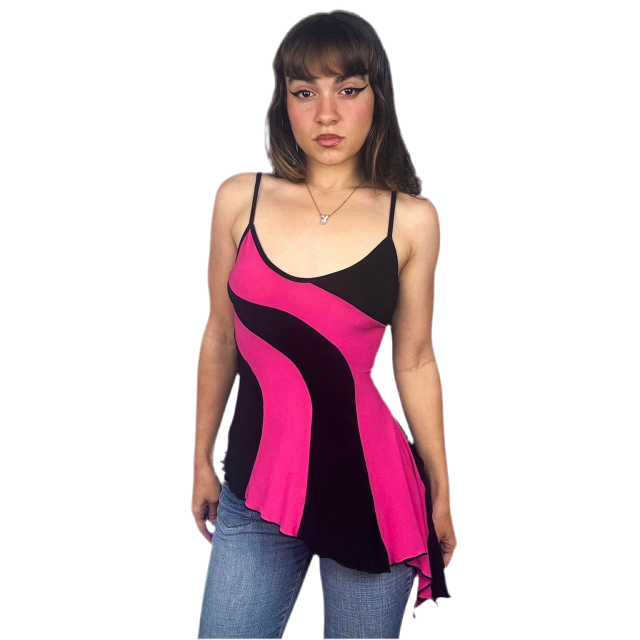 Vintage Asymmetrical Swirl Top (S)