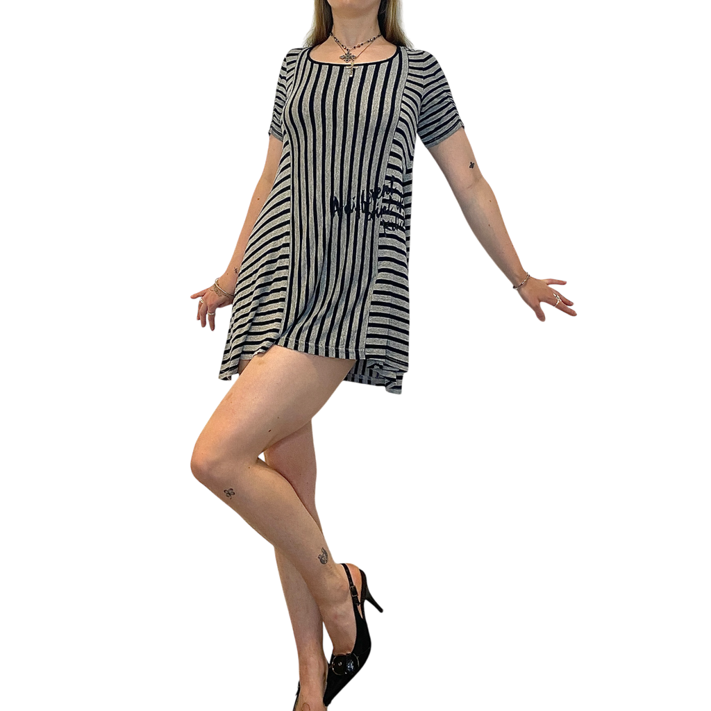 Vintage Killah Miss Sixty Striped Mini Dress (M)