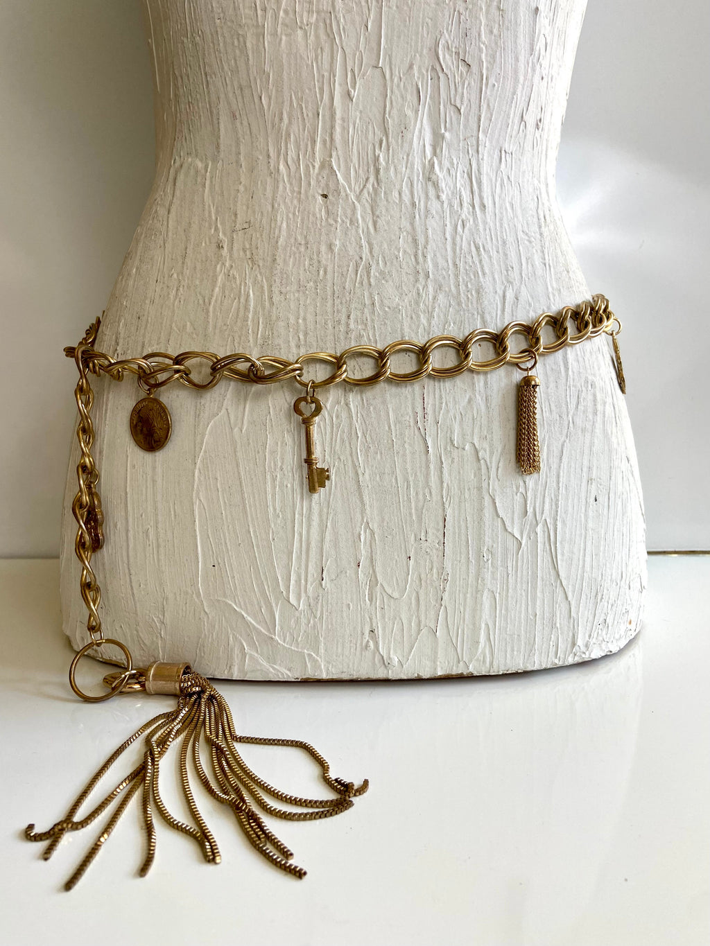 Vintage gold chain belt