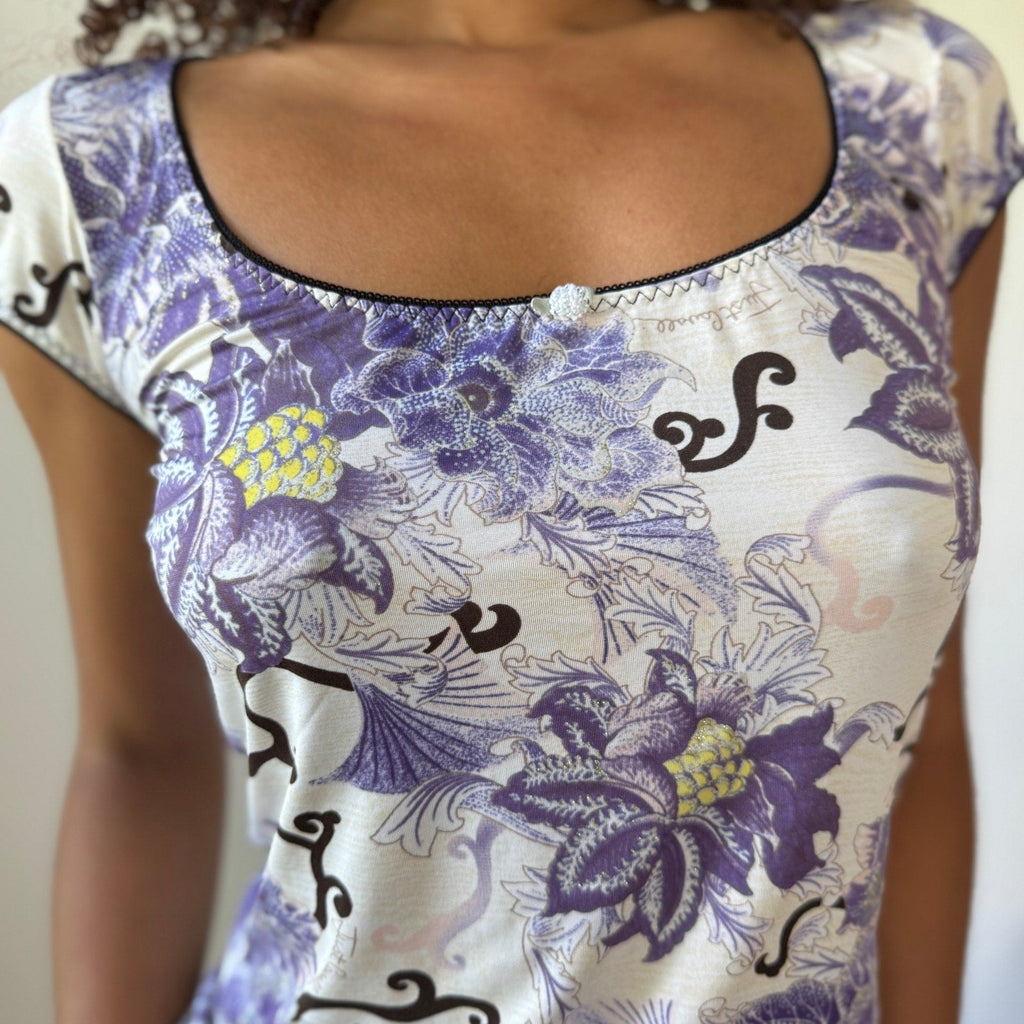 Just Cavalli Slinky Print Top (S)