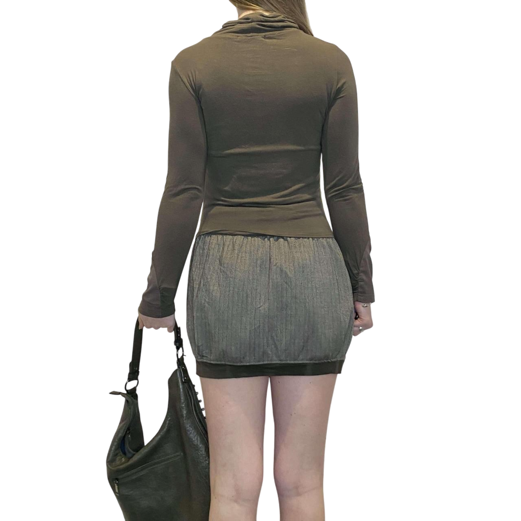 Vintage Parisian Bubble Hem Dress (S)