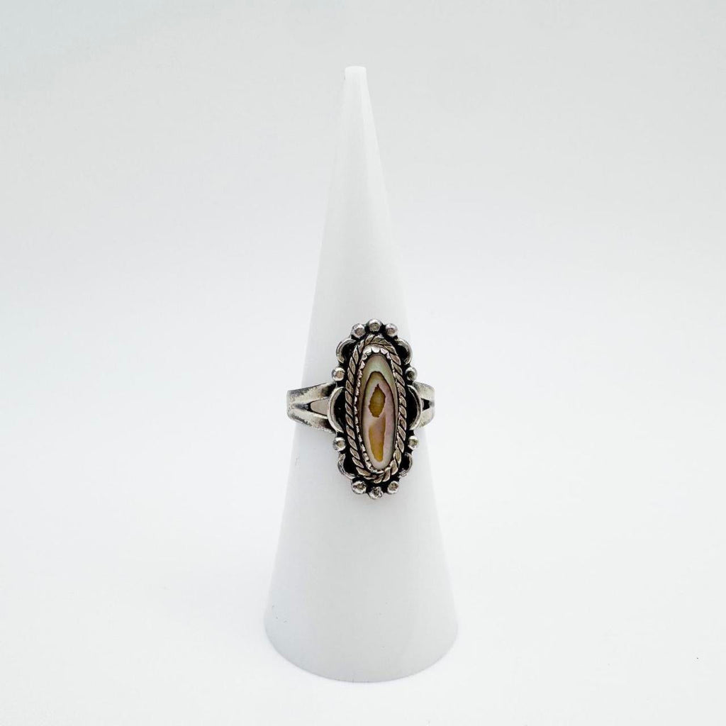 Vintage Sterling Silver Abalone Ring (6)