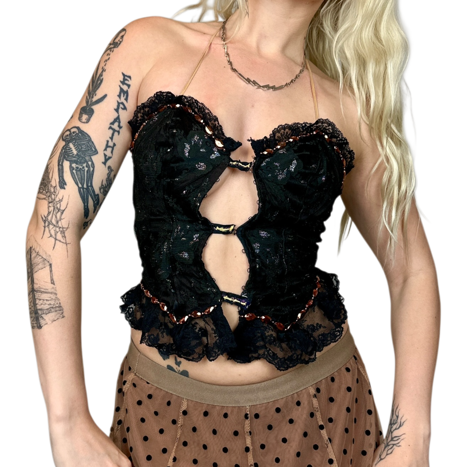 Vintage Showgirl Bustier Top (XS)