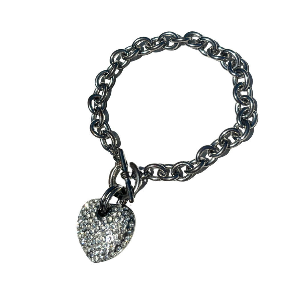 Heart Charm Toggle Bracelet