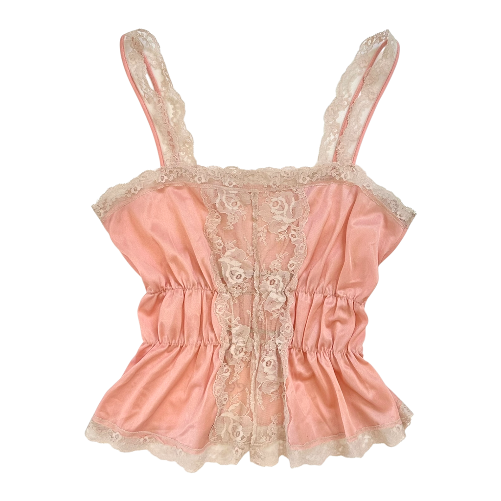 Vintage Smocked Lace Tank (XS/S)