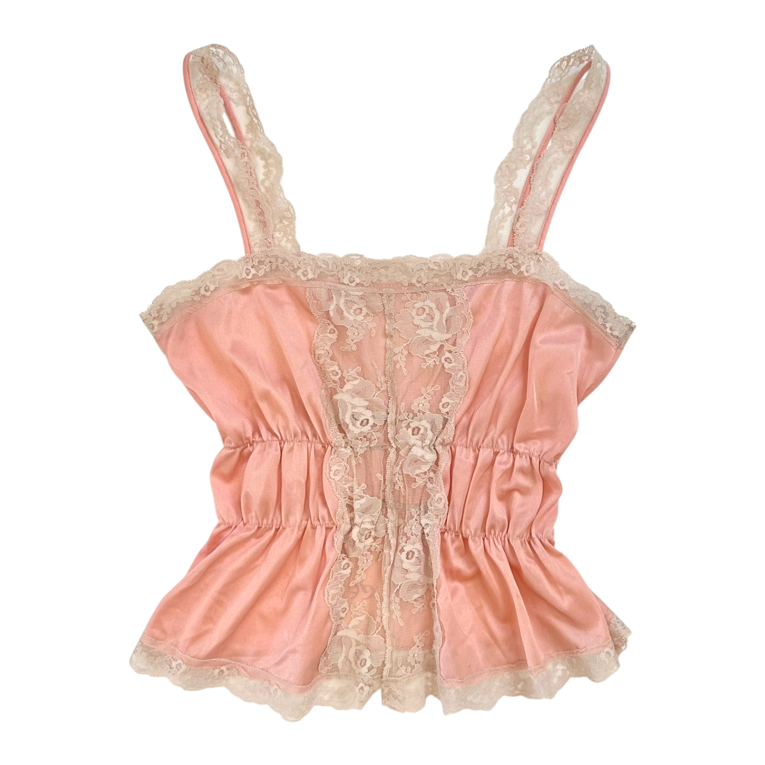 Vintage Smocked Lace Tank (XS/S)