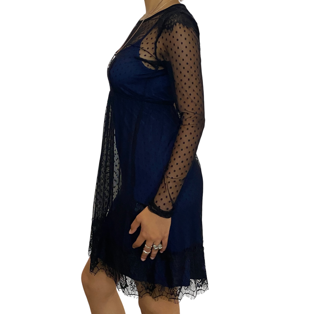 Vintage Cop Copine Polka Dot Dress (S)