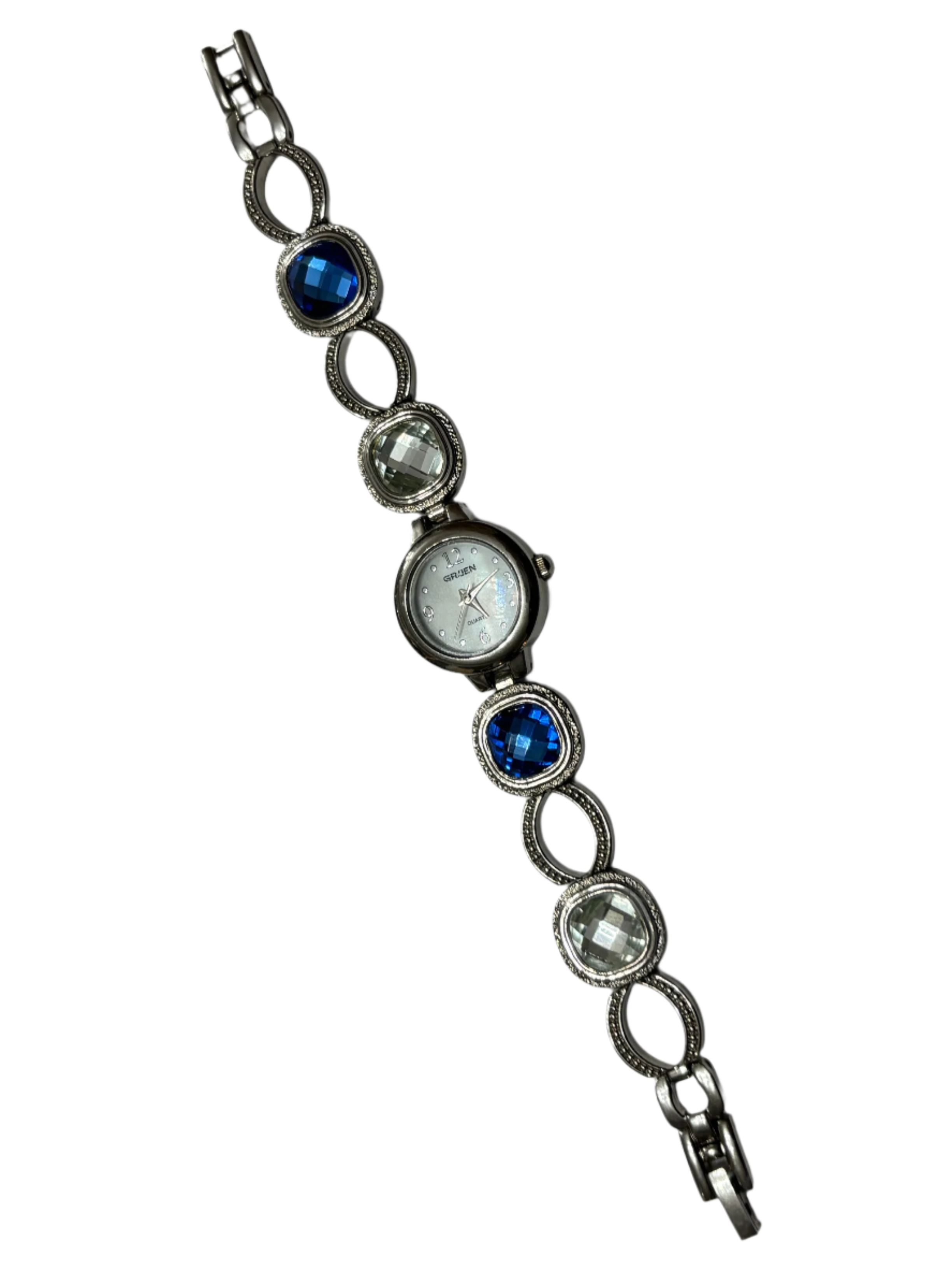 Silver & Blue Gem Watch
