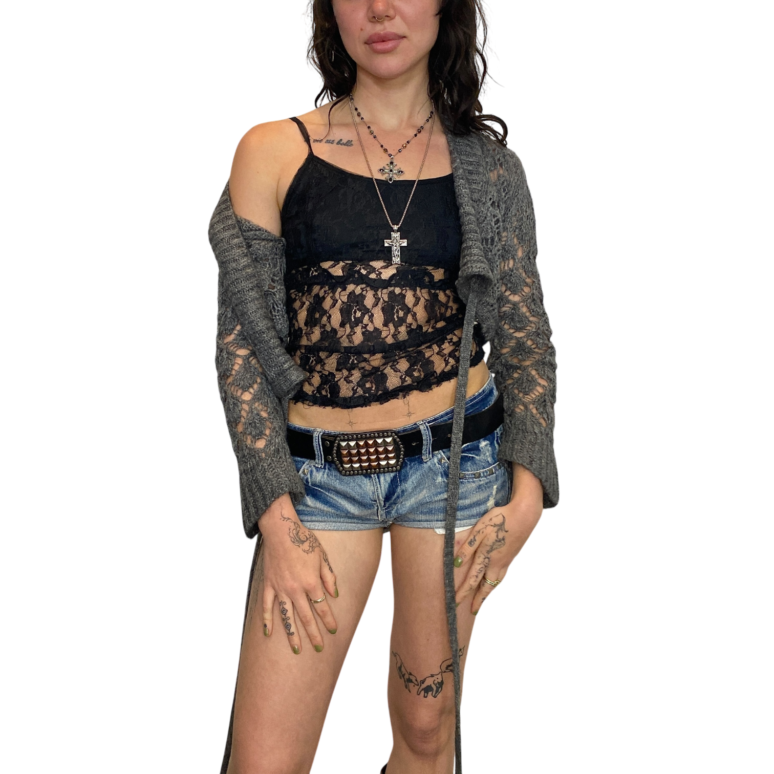 Vintage Grunge Multi-wrap Cardigan (S)