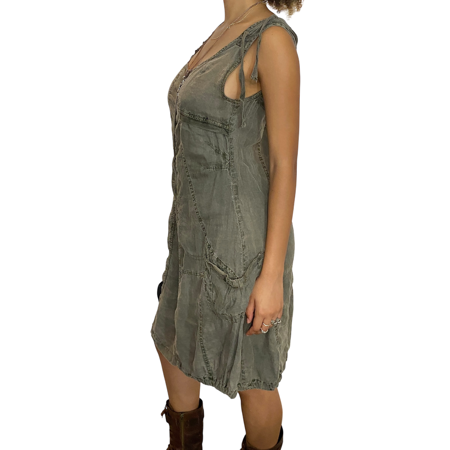 Vintage Utility Cotton summer Dress (M)