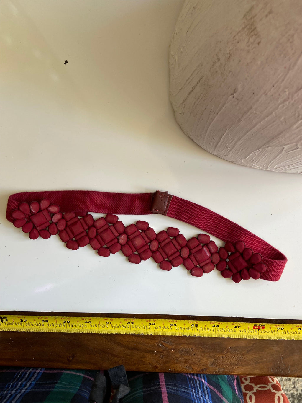 Elastic red belt