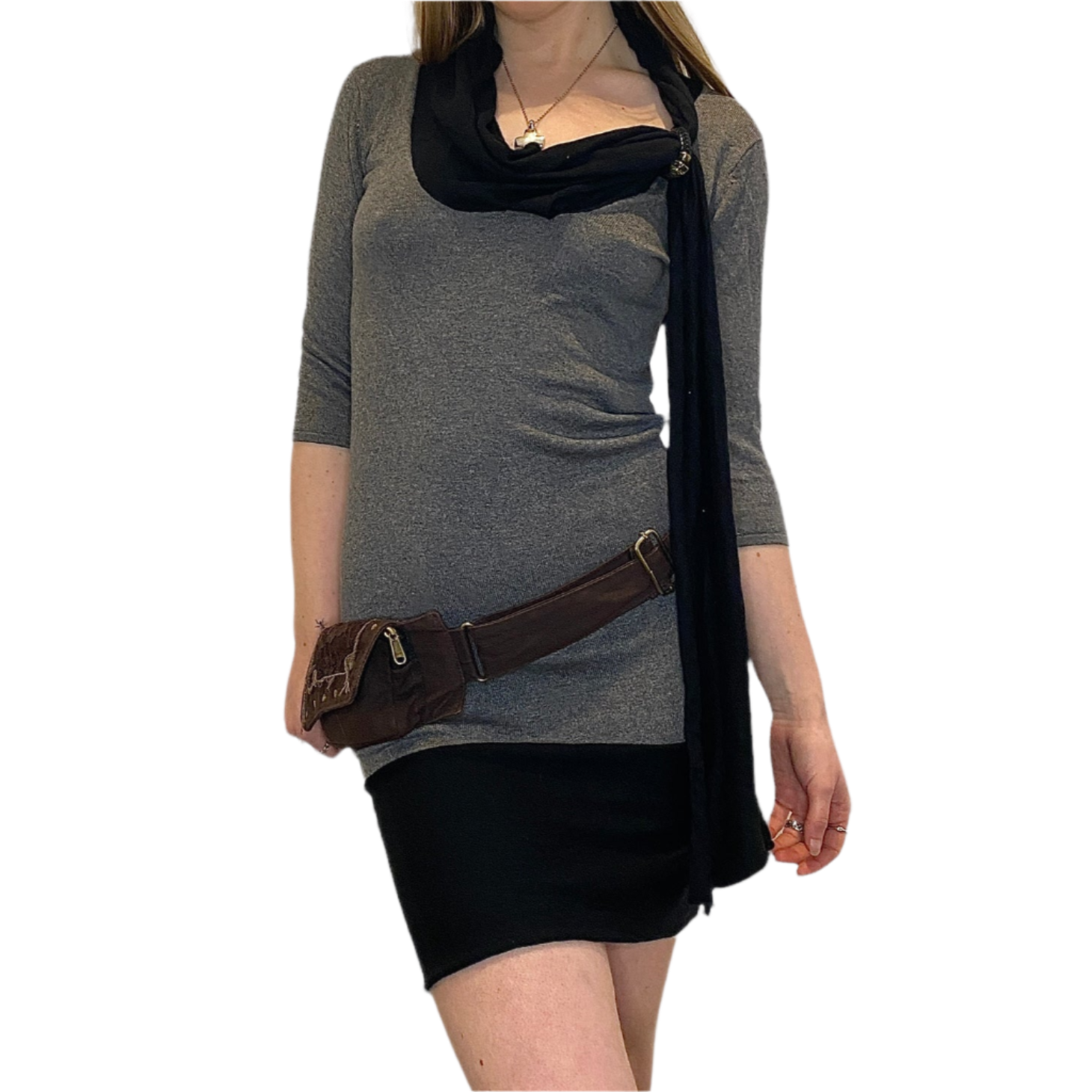 Miss Sixty Cowl Neck Knit Dress (S)