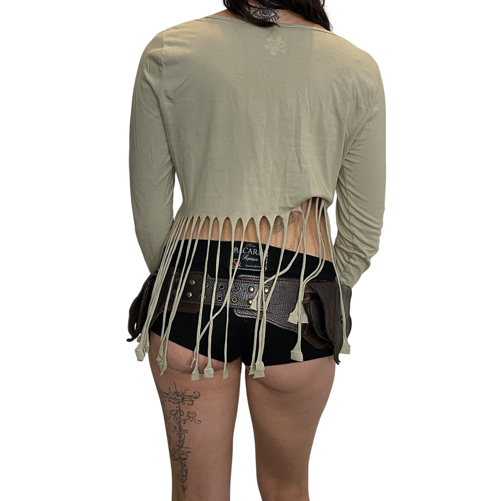 Vintage Cropped Fringe Top (XS-S)
