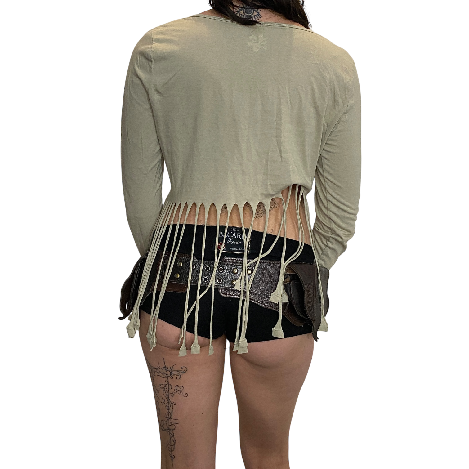 Vintage Cropped Fringe Top (XS-S)