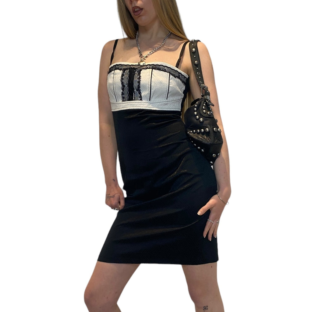 Vintage Lace Italian Bodycon Dress (M)