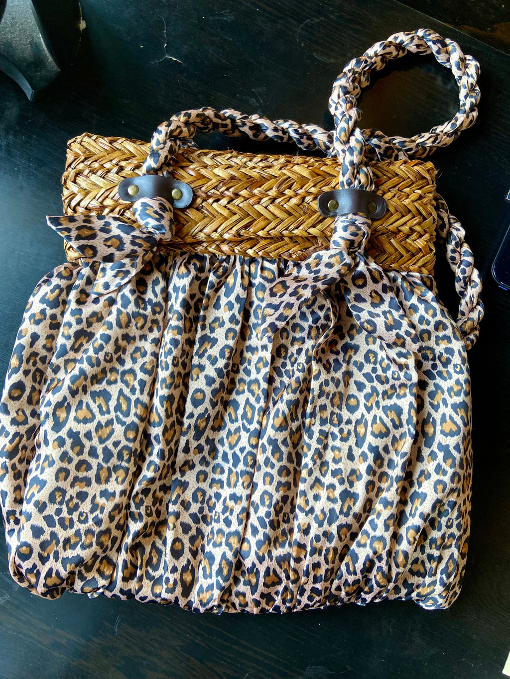 Cappelli Leopard Print StraworldShoulder Bag
