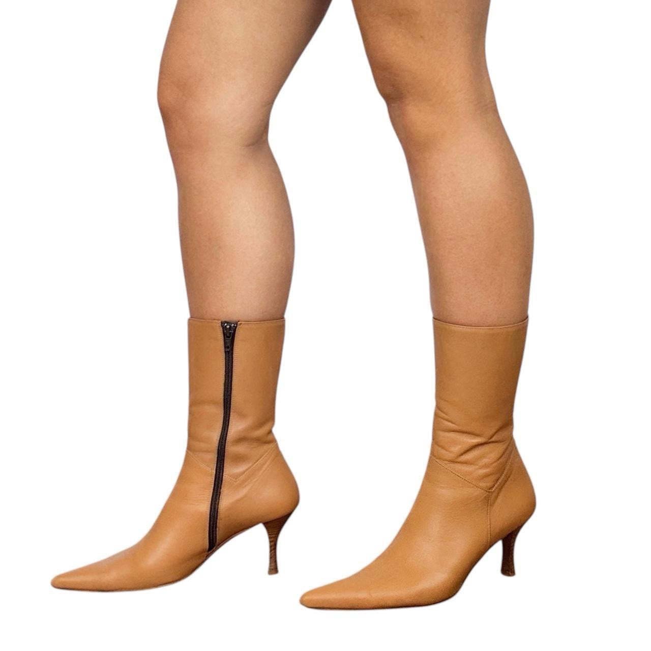 Y2K Italian Leather Stiletto Boots (8)