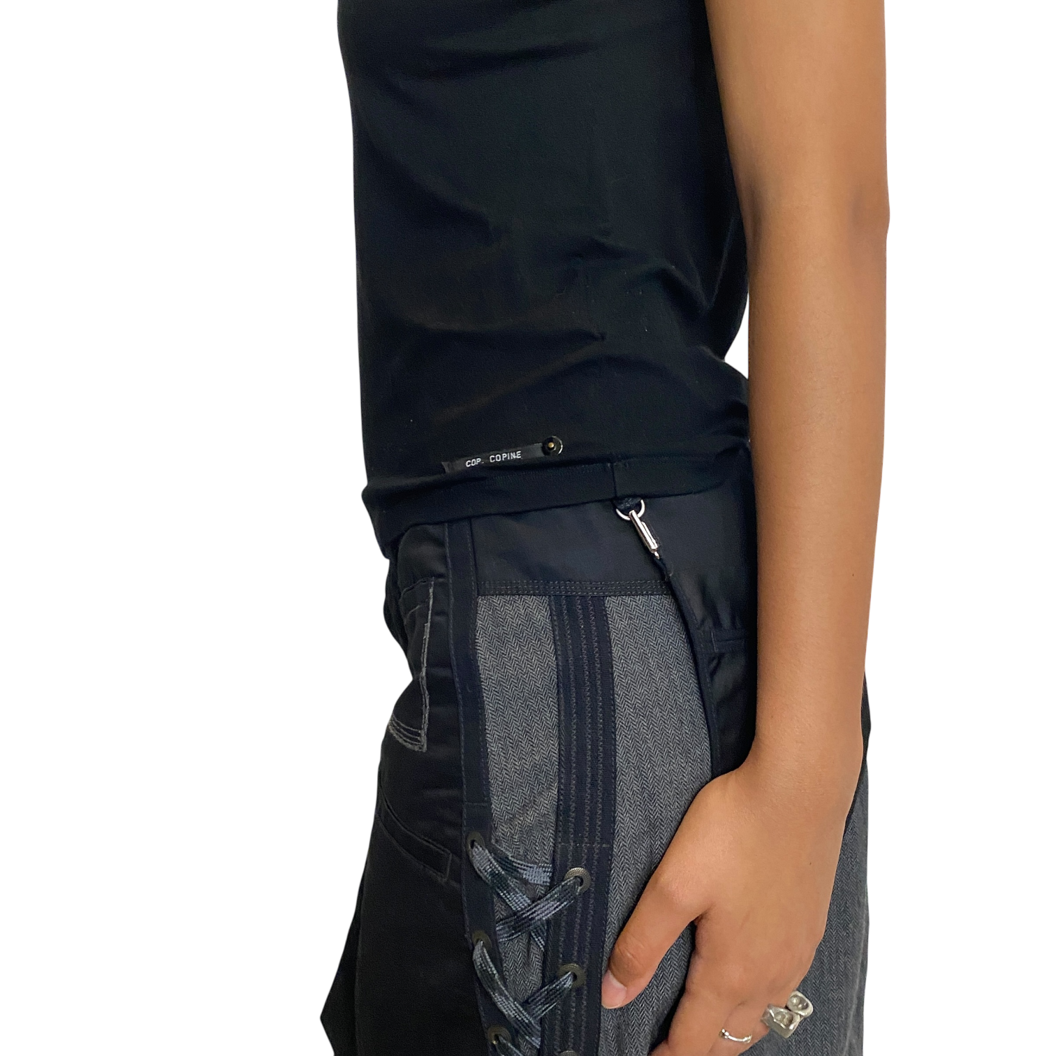 Vintage Cop Copine Black Top (M)