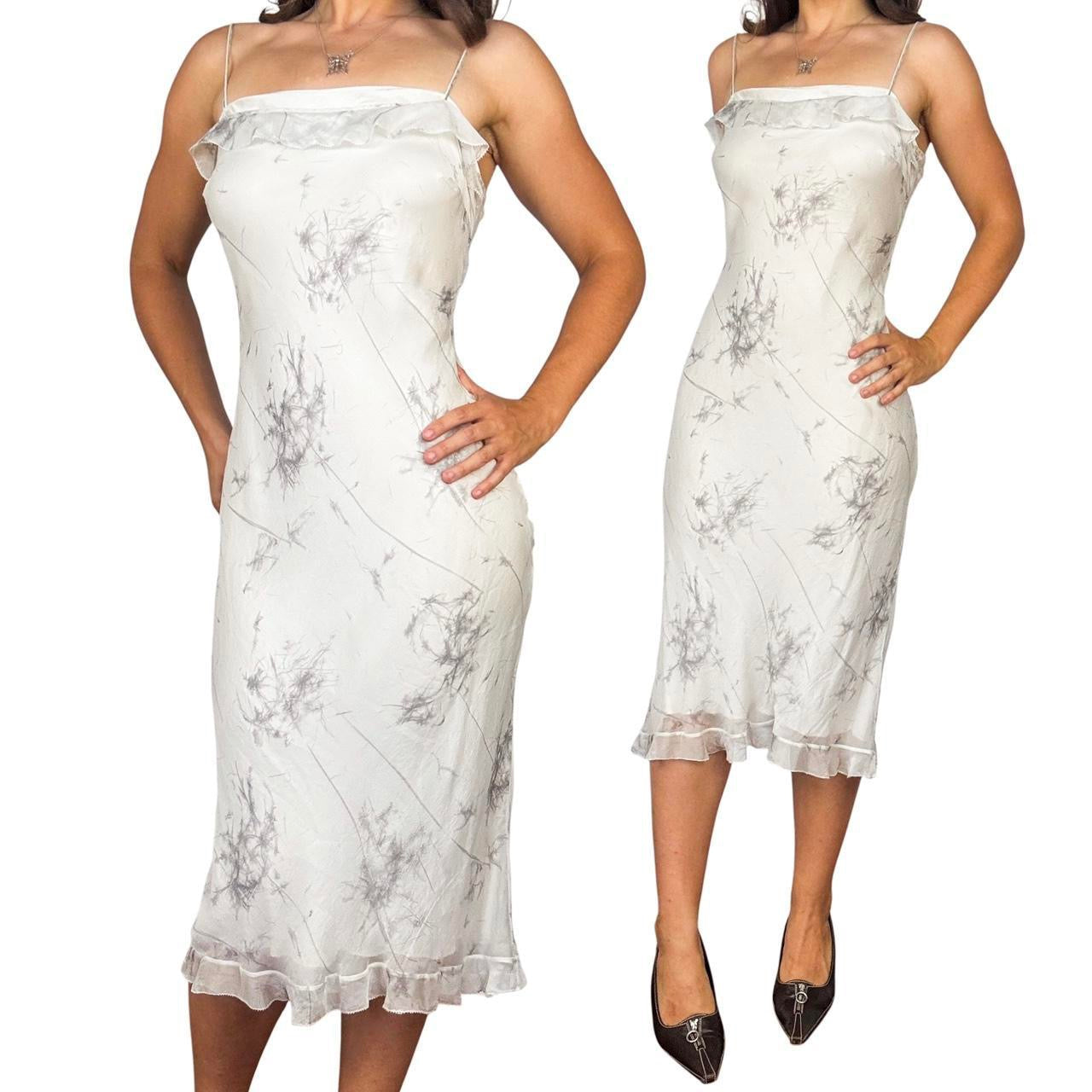 90s Ethereal Silk Midi Dress (S)