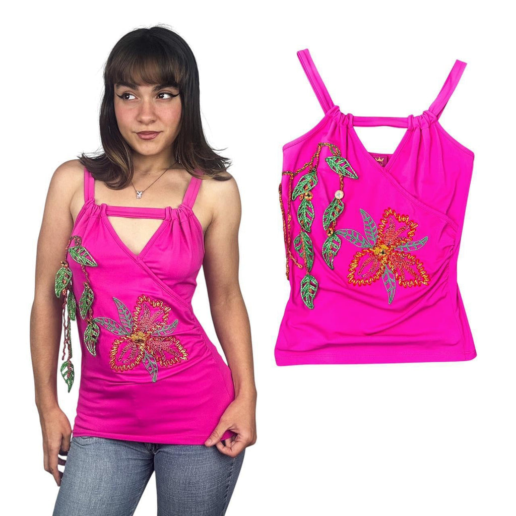 Save The Queen Embroidered Tank Top (S)