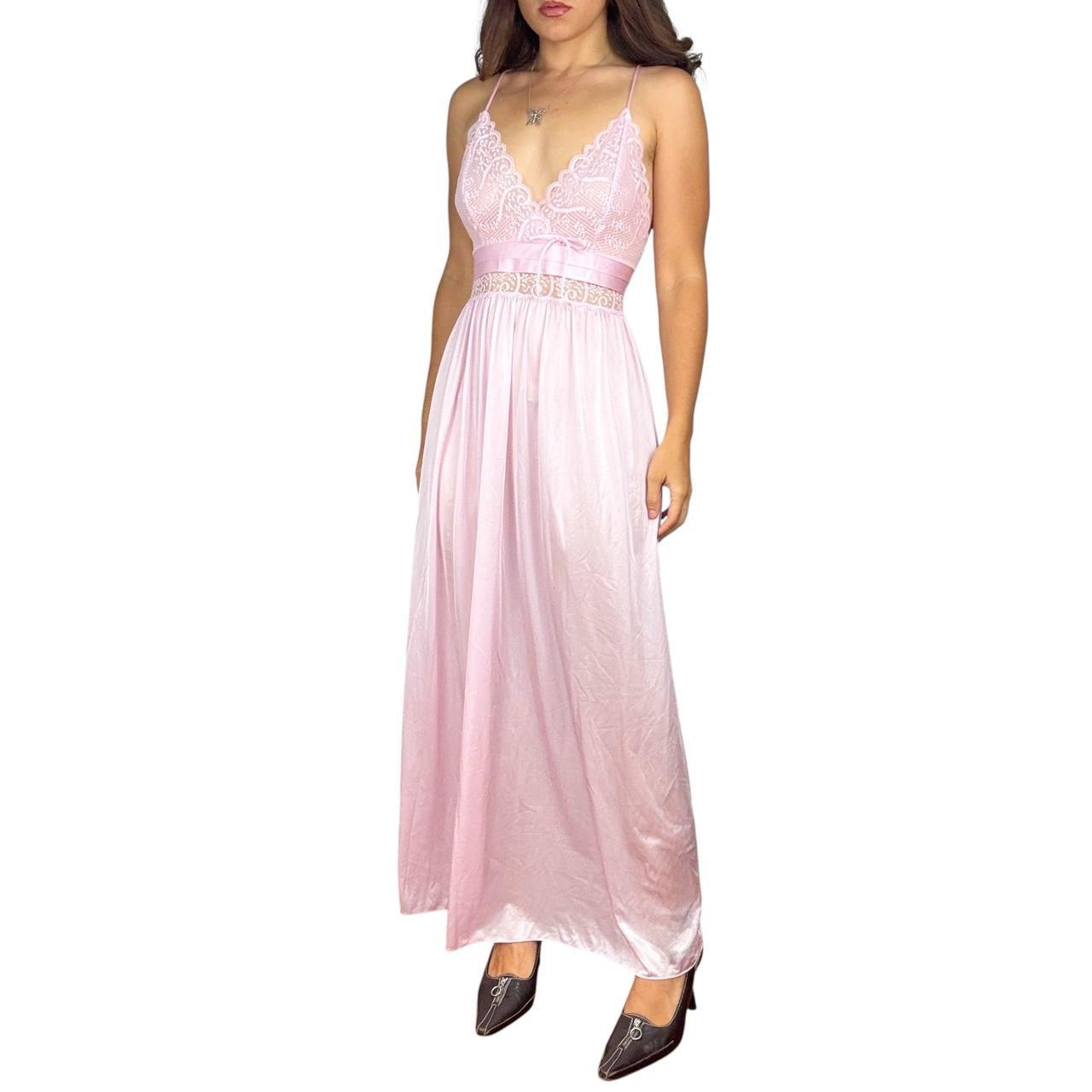 70s Pink Babydoll Nightgown (M)