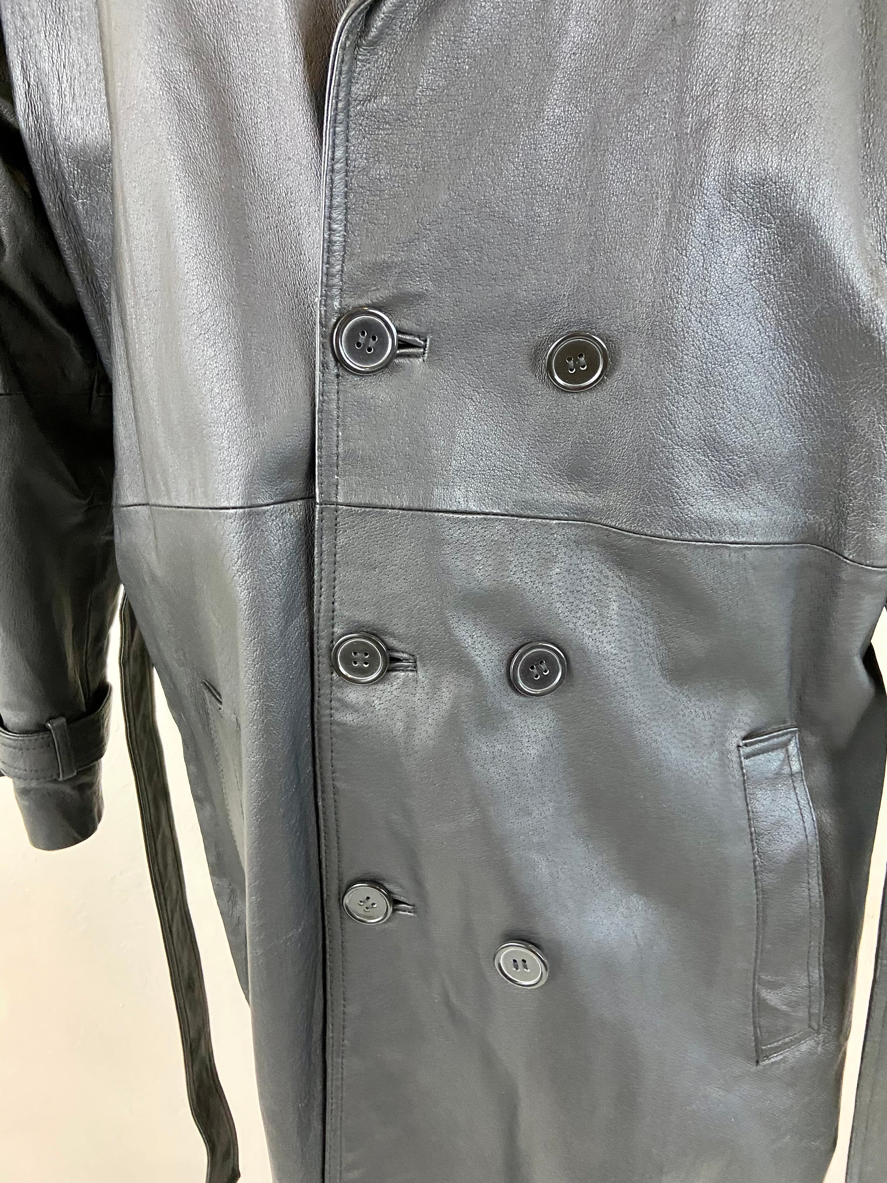 NEW PHASE 2 Long Leather Trench Coat