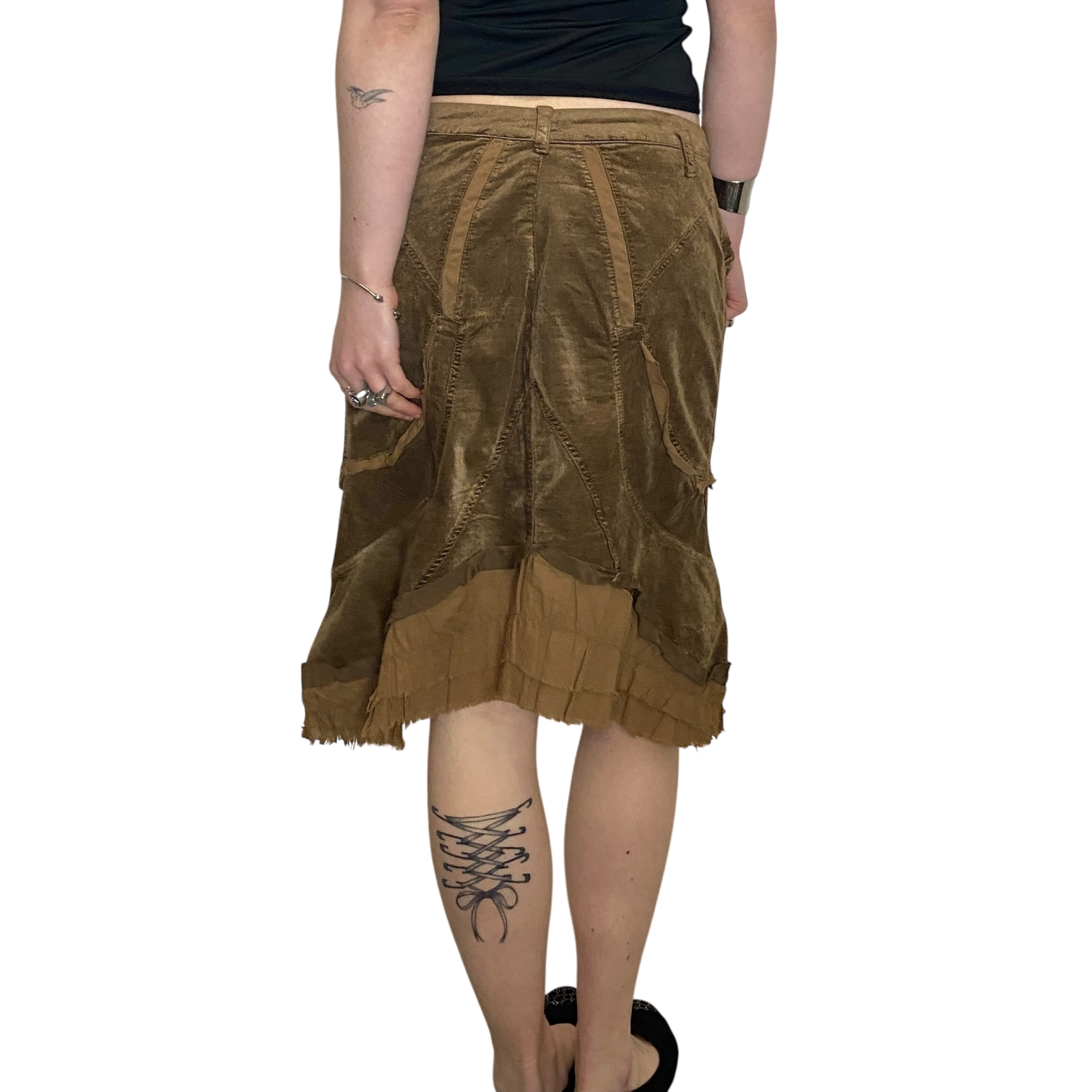 Vintage Parisian Style Back Midi Skirt (M)