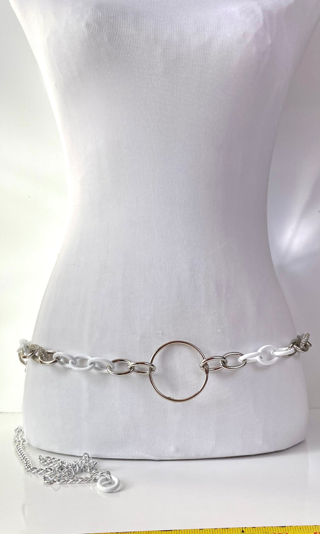 White and Silver Belt