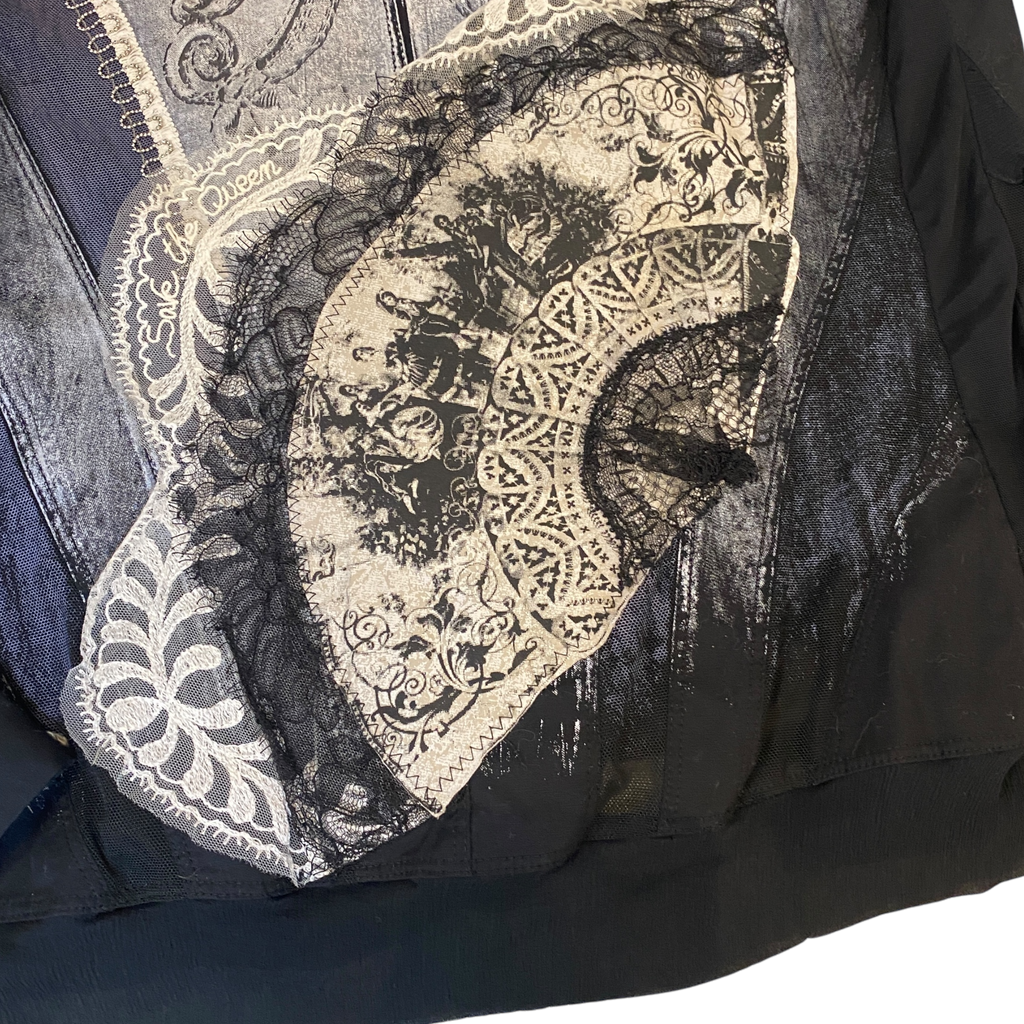 Vintage Save the Queen Gothic Mesh Top (L/XL)