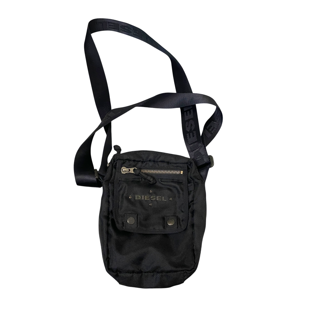 Vintage Diesel Black Utility Cross Body Bag