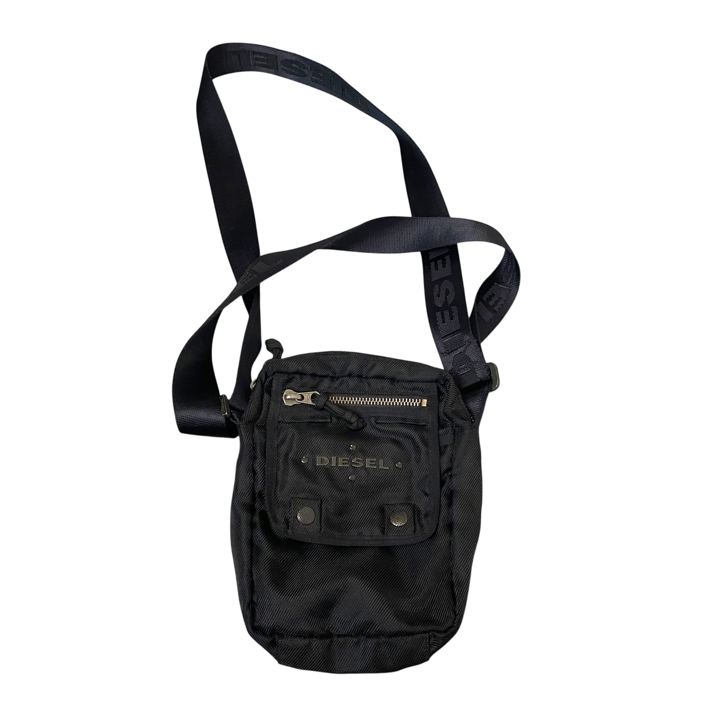 Vintage Diesel Black Utility Cross Body Bag